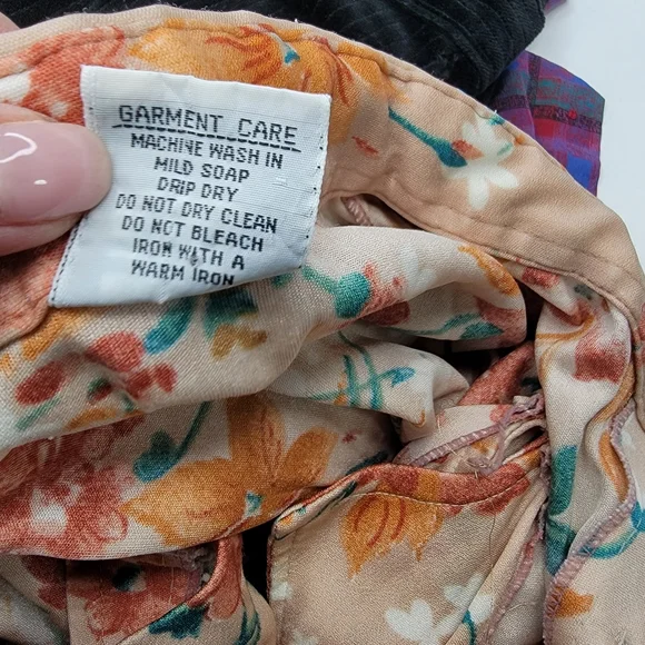 Vintage Floral 90's Shorts Cap Sleeved Button Down Floral Print Shirt - Picture 5 of 6